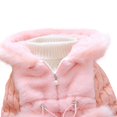 thumbnail image 5 of BULLPIANO 1-4T Baby Girls Winter Fleece Coat Kids Snowsuit Jacket with Hood Thicken Outwear Warm Overcoat, 5 of 8