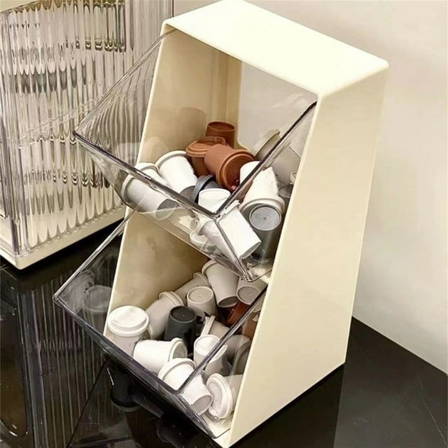 Chmadoxn Boîte de Rangement pour Sachets de Thé de Bureau Capsule Café Thé au Lait Instantané Étagère de Rangement Bureau Salle de Thé Étagère de Rangement Étagère de Rangement