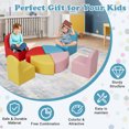 thumbnail image 4 of Kinbor Toddler Couch Daycare Furniture, 8pcs Seating Set Children Chairs Sofas Colorful Flexible Seating for Daycare Preschool Playroom, 4 of 9