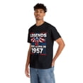 thumbnail image 6 of Legends Were Born in 1957 Patriotic Birthday Unisex Graphic Tee Shirt, Sizes S-5XL, 6 of 12