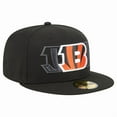 thumbnail image 3 of Men's New Era Black Cincinnati Bengals Tri-Hit 59FIFTY Fitted Hat, 3 of 5