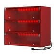 thumbnail image 2 of Red LED Light Shoe Box 3 Tier, Wood & Glass, 2 of 5
