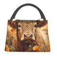 thumbnail image 1 of Easygdp Vintage Sunflower Cow Bolsa de Almuerzo Insulada Reutilizable, Bolsa de Mano y Bandolera para Oficina, Trabajo, Viajes, 1 of 6