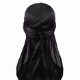 thumbnail image 3 of Turbante Oncológico Alopecia Adorno Cabeza Satín 3 pzs Blanco Guinda Negro Labg, 3 of 5
