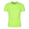 thumbnail image 3 of CCRFTGI T Shirt for Girls Casual Quick Dry Crew Neck Tshirt 2025 Summer Fluorescent Green Shirts Plain Short Sleeve T Shirt,Fluorescent Green 8-9 Years, 3 of 4