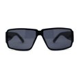 thumbnail image 2 of Locs Oversized Mirror Lens Thin Plastic Gangster Rectangle Sunglasses Matte Black, 2 of 4