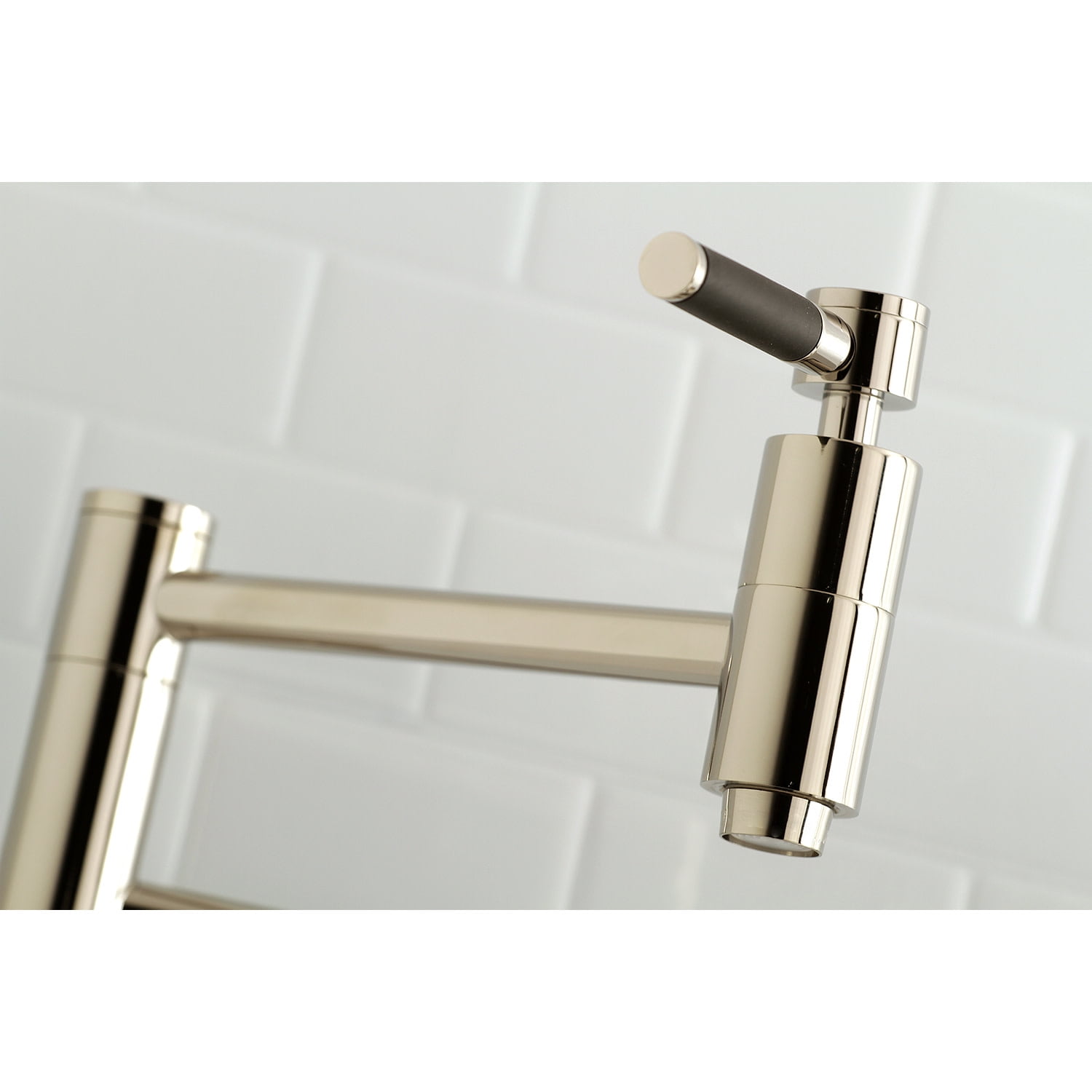Kingston Brass KS8106DKL Concord Wall Mount Pot Filler Kitchen Faucet, Polished Nickel
