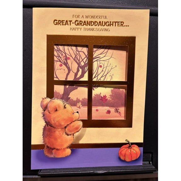 Happy Thanksgiving Great-Granddaughter Greeting Card w/Envelope