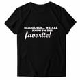 thumbnail image 3 of Women Casual Letter Printing Short Sleeves Crew Neck Loose TShirt Blouse Tops Women's T Shirt Short Sleeve Raglan Shirts for Women Short Sleeve T Shirts for Women Women's Summer Shirts Long Sleeves, 3 of 3