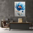 thumbnail image 6 of Mudket Framed,Canvas Wall Art,Ready to Hang,Blue Peony Floral Canvas Print,Botanical Wall Decor,Flower Wall Pictures,for Bedroom Bathroom Living Room Office Decor - 12"L x 8"W, 6 of 10