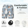 thumbnail image 3 of Honeii Happy Snowmen Snowfall Print Men's Swim Shorts,Mens Swim Trunks,Breathable Mesh Beach Shorts for Swimming,Surfing, and Beach Activities-Large, 3 of 6