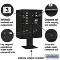 thumbnail image 2 of Salsbury Industries Pedestal Mounted Units 11 Door Front Load 4C Horizontal Cluster Box Unit with 2 Parcel Lockers, 2 of 7