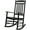 1 Pack, Black W/O Table, variant on Kozyard Patio Rockers High Back Slat Rocking Chair, Solid Wood Outdoor Rocking Chair Set of 2, Black