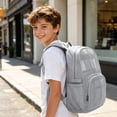 thumbnail image 2 of Weebloom Mesh School Backpack For Kids Boys Girls Breathable Gym Lightweight Daily College School Large Bookbag Middle High School College Grey, 2 of 4