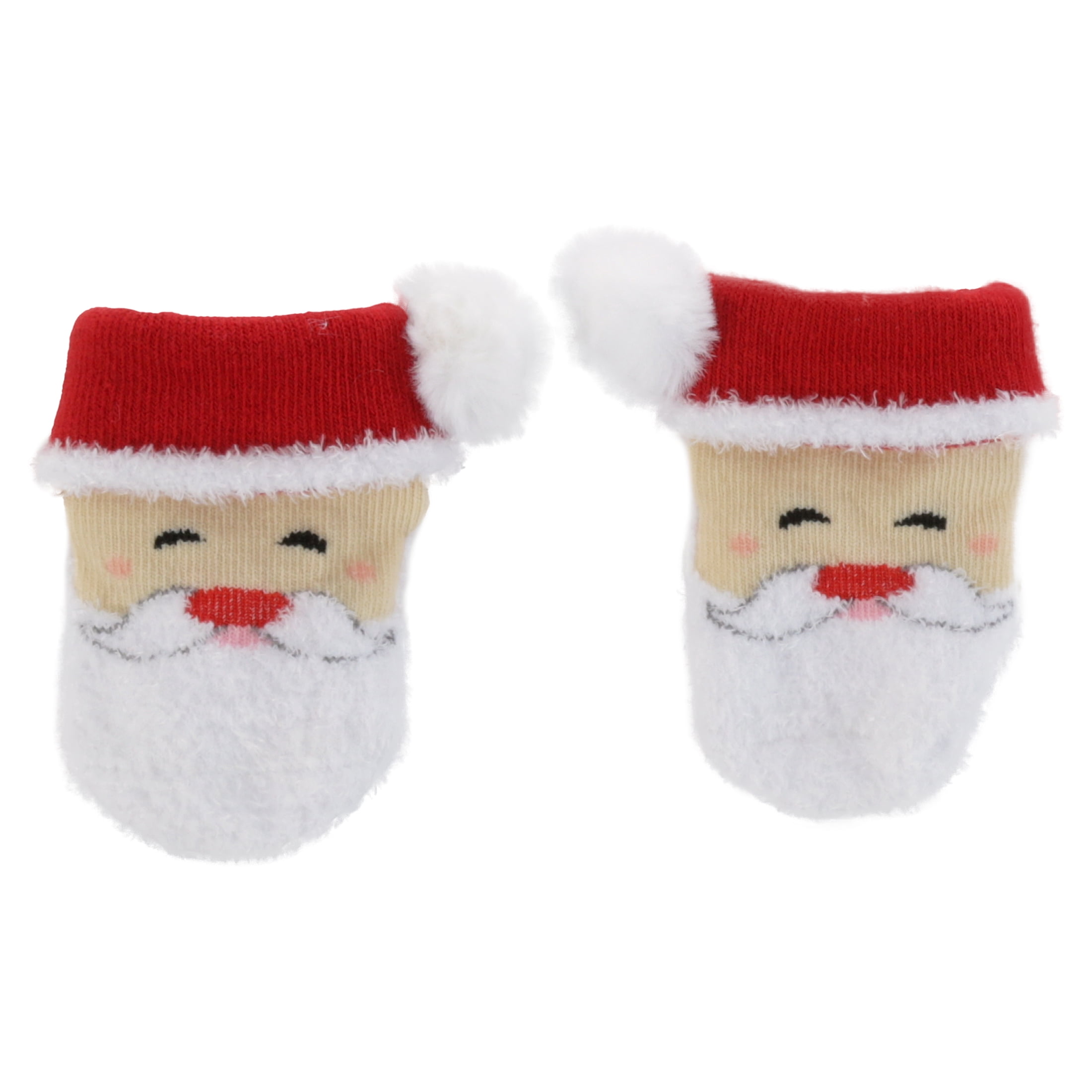 Baby Essentials Baby Boys and Baby Girls Christmas Hats and Rattle Socks Set - Multi - Size