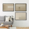 thumbnail image 3 of IDEA4WALL Framed Canvas Print Wall Art Set of 3 Beige and White Dot Gradient Abstract Pattern Digital Art Retro Geometric Duotone Prints Modern Art Contemporary Minimal Artwork - 24"x36"x3 Black, 3 of 5