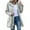 Gray, variant on Uaswgudfs Women's Mid-Thigh Stand Collar Trench Coat - Tailored Fit Snap Button Placket Flap Pockets Smooth Fabric​