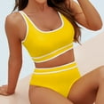 thumbnail image 5 of Women Two Piece Swim Dress Underwire Swimsuits Push Up Tankini Halter Bathing Suit Dress with Boyshorts Christmas Gifts, 5 of 6