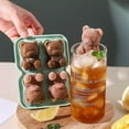 thumbnail image 3 of 3D Bear Mold for Kids,Ice Cream Molds Reusable Easy Release DIY Ice Cube Molds, Cute Cartoon Ice Cube Maker for Whiskey (Green Bear Silicone Mold), 3 of 7