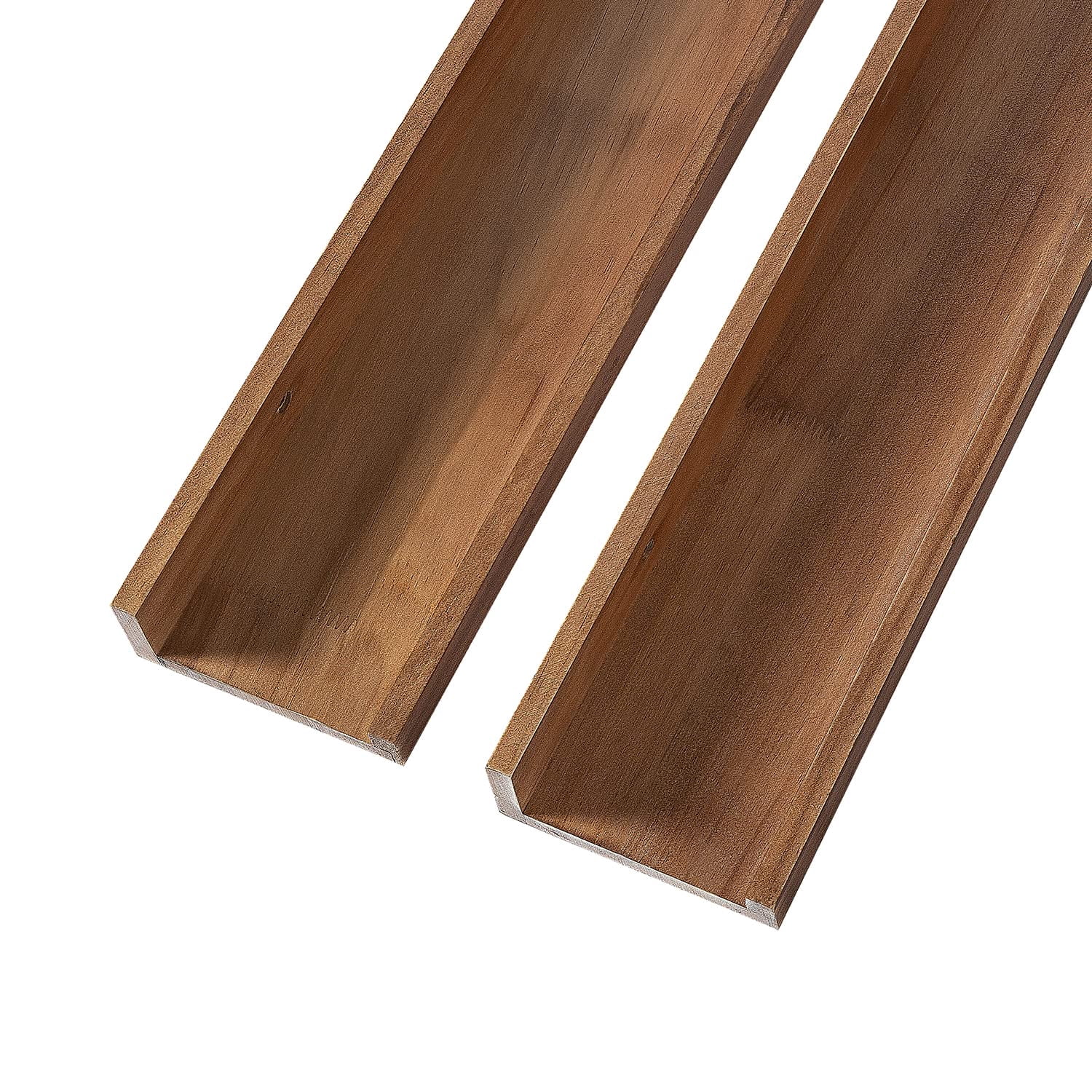 Floating Book Shelves Light Fair Pale Walnut Rustic Picture Photo Ledge Wall Mounted Wooden Display Shelf For Bathroom Bedroom Kitchen 24 Inch A Set Of 2