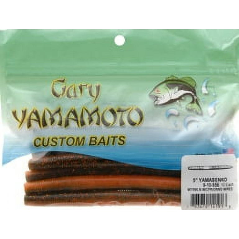 Gary Yamamoto Custom Baits 5 Senko Worm, Watermelon Copper Orange 