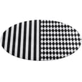 thumbnail image 5 of Black And White Harlequin Diamonds And Stripes Round Carpet Circle Rug Outdoor Patio Area Rug Washable Large Area Rugs Hallway Room Decor Fitness Mats, 5 of 8