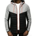 thumbnail image 1 of Chaqueta casual de suéter de chaqueta de empalme a juego de color de moda de otoño para hombre Pompotops oipoqjl10116, 1 of 7