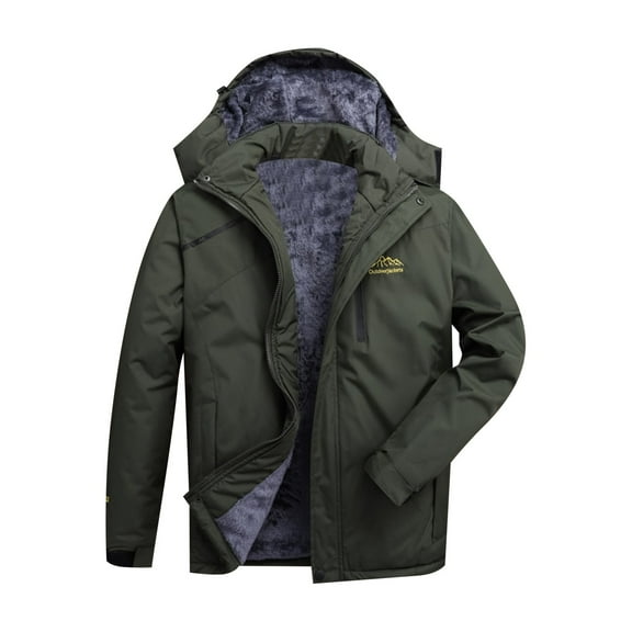 Baberdicy Lady Jacket Men's and Women's Mountain Ski Jacket Windproof Rain Jacket for Mens Snow Winter Coat Rain Jacket Army Green