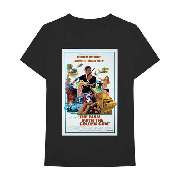 James Bond 007 Unisex T-Shirt The Man With The Golden Gun Poster (Small)