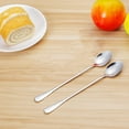 thumbnail image 5 of Long Handle Spoons,7.6-inch Ice Tea Spoon, Coffee Stirrers,Ice Cream Spoon, Ksopiavobs Premium Stainless Steel Coffee Spoons, Cocktail Stirring Spoons, Set of 4（Silver）, 5 of 5