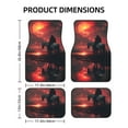 thumbnail image 2 of Xecao Lone Rider Under Red Sky Print Car Foot Mat Set of 4 Pieces Neoprene All-Weather Dust-Proof Stain-resistantCar Interior Decorative mats Non-Slip Mats, 2 of 6