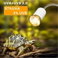 thumbnail image 5 of 50W Reptile Heat Lamp UVA UVB Bulb Turtle Tank Light with Clip Holder for Lizard Turtle Snake Aquarium White (2 Bulb Include, E27, 110V), 5 of 6
