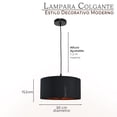 thumbnail image 2 of Lampara Colgante Decorativa Deydan Negro Iluminacion Luz Vic, 2 of 4