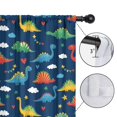 thumbnail image 4 of Blackout Kids Curtains,DarkBlue Dinosaurs Stars Hearts Childrens Insulated Curtains Set Of 2,Bedroom Essentials,Toddler Room Decor 42"x63", 4 of 5