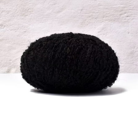 Wool and Polyester Yarn for Weaving Knitting & Crochet Black 0.5mm 200m/skein