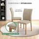 thumbnail image 3 of Juego De Comedor Con 4 Sillas Tapizadas Mesa Rectangular De Vidrio Estilo Compacto Kingshouse beige, 3 of 8