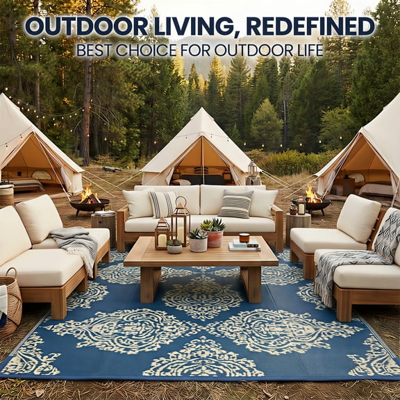 Outdoor Mat -Foldable Picnic Mat For Patio Outdoor Balcony RV Picnic Area Camping Garden Decoration Outdoor Beach - Outdoor Rug,Camping Rug For Family & Friends - Suitable For Camping, Picnics & Beac