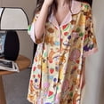 thumbnail image 3 of Camisones de dibujos animados de verano para mujer, ropa de dormir de animales, falda de seda de hielo, cárdigan cómodo, ropa de casa, lencería de moda, bata de noche, 3 of 5