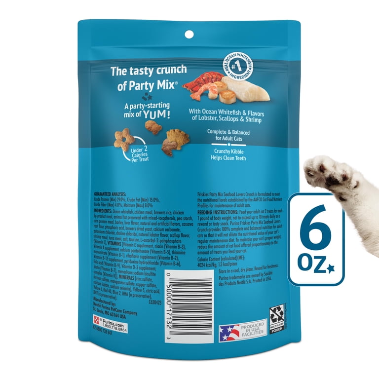 Friskies Party Mix Seafood Lovers Crunch Cat Treats, 6 oz (2 Pack) photo 7