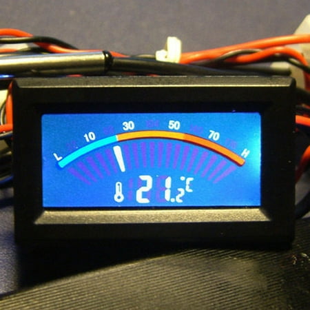 

Digital LCD Thermometer Temperature Meter Gauge Molex Panel Mount C/F PC MOD
