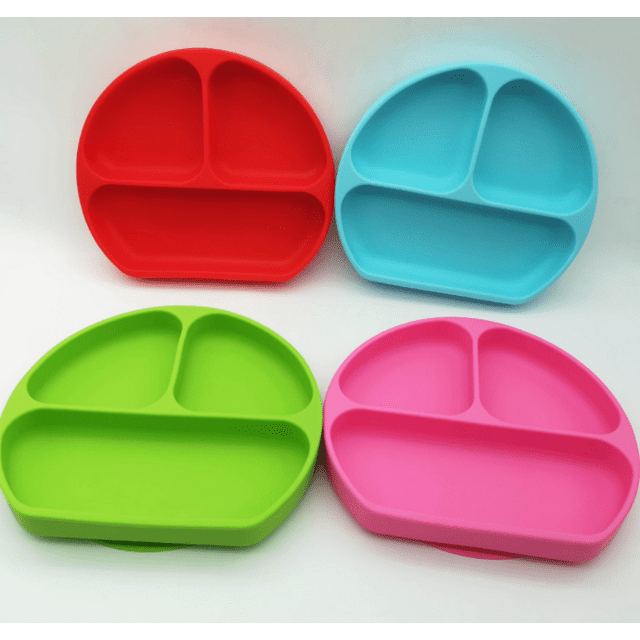 Suction Plates for Babies, Toddlers, Silicone Placemats for Kids That