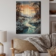 thumbnail image 2 of Designart "Glacier Glacial Pastoral I" Landscape & Nature Print on Natural Pine Wood, 2 of 5