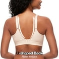 thumbnail image 4 of Deyllo Women's Full Cup Wireless Plus Bras Size Large Busts Minimizer Non-Padding Support, Nude 40D, 4 of 8