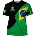 thumbnail image 3 of Personalized Brasil Shirt for Men Women, Brazilian Jersey Tshirt Hoodie Sweatshirt, Brazil World Cup Soccer Shirts (T-shirt, S), 3 of 10