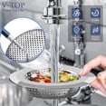 thumbnail image 3 of Sink Strainer Stopper 4 Pack, Universal Silicone Kitchen Sink Drain Strainer Cover Plug Stopper Kit, 4.5 Inch Stainless Steel Sink Filter Strainer, Food Catcher for Kitchen Sink, 3 of 5