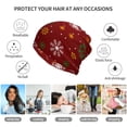 thumbnail image 5 of Honeii Merry Christmas Print Winter Beanie Daily Hat - Thermal Polar Fleece Ski Running Hat Skull Cap for Men and Women,Beanie, 5 of 8