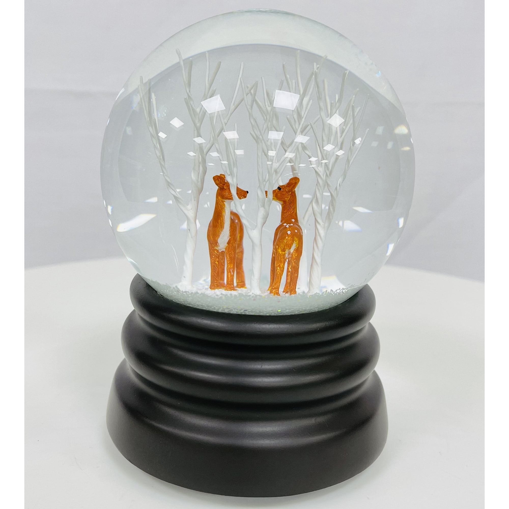Ashfield & Harkness Deer and Tree Decorative Snow Globe with