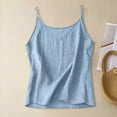 thumbnail image 3 of WHEANG Women's Cotton Linen Sleeveless Tank Top, Lightweight Oversized V Neck Casual Waistcoat, Keeps Cool All-Day Comfort Trendy Daily Outfits Summer Tops for Women(Color Blue Size S), 3 of 4