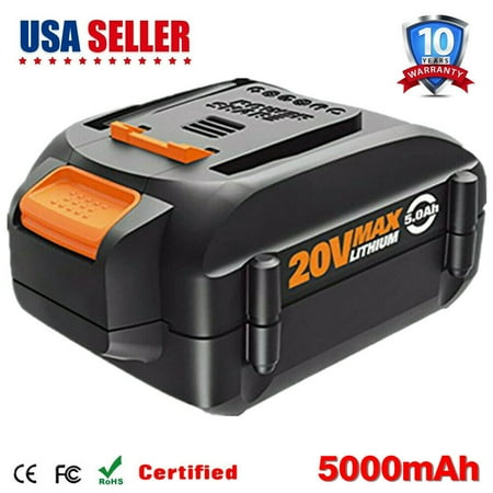 

1 Battery 5.0Ah WA3520 For WORX WA3575 WA3578 WA3525 WG160 20V Max Lithium Tools Battery 5000mAh