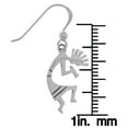 thumbnail image 3 of Jewelry Trends Kokopelli Sterling Silver Dangle Earrings South Western humpback fertility deity, 3 of 7
